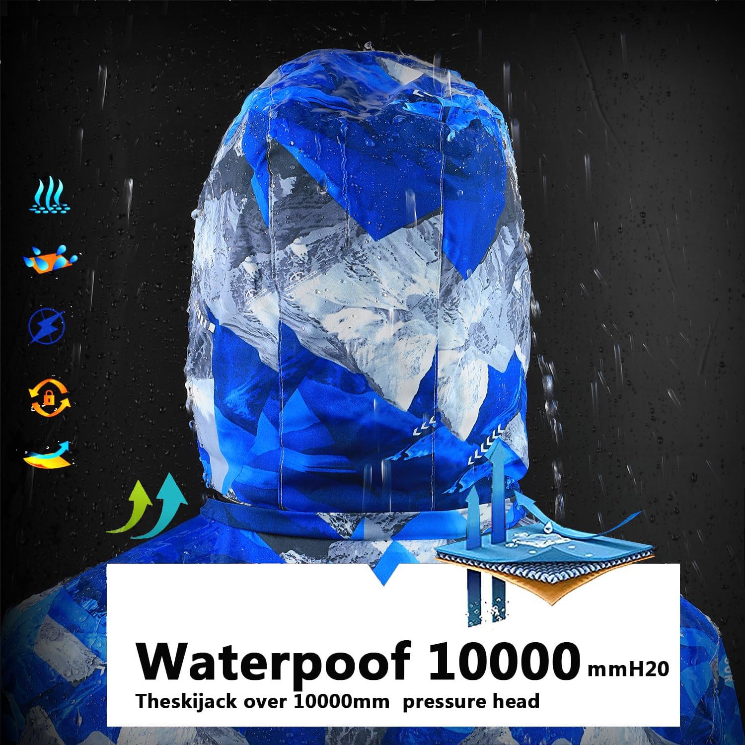 Boy's Waterproof Ski Jacket Warm Winter Snow Coat Kids Fleece Snowboarding Jackets Thick Hooded Windproof Coats - Image 5