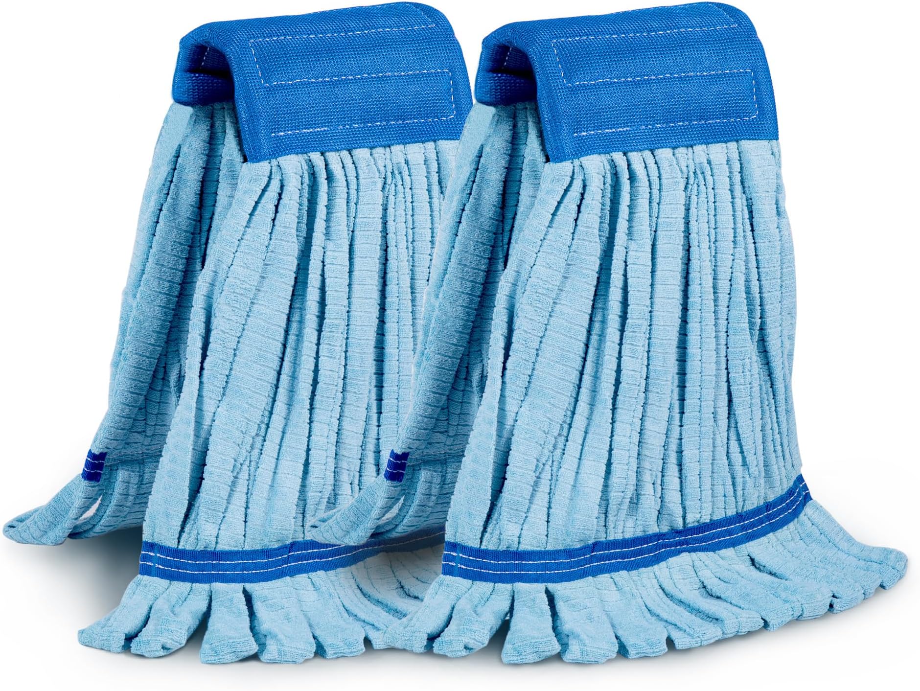 2 Pack - Large Commerical Microfiber Tube Mop 400GSM - Heavy Duty Industrial Wet Mop Head Refill, Thick Fiber, Replacement Heads, Extra Absorbent