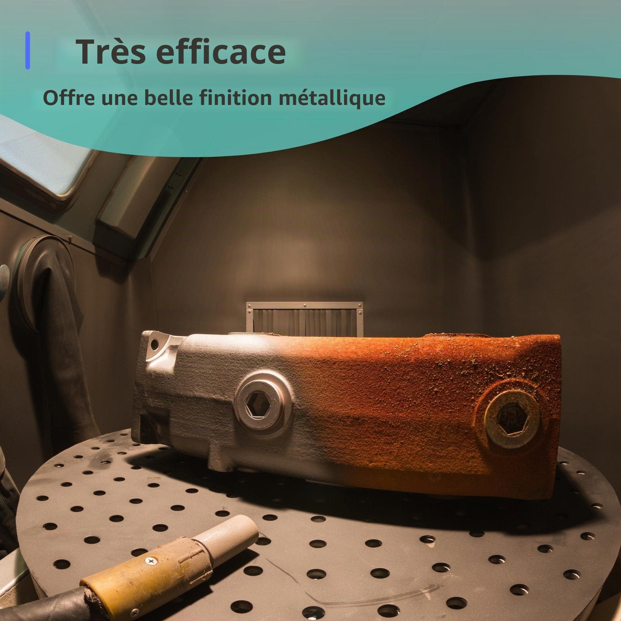 Média de sablage en oxyde d'aluminium grain #80 (3,6 kg/3,6 kg) – Média de sablage durable de qualité supérieure, sable de sablage à haute force abrasive pour métal, sablage, armoire de sablage,