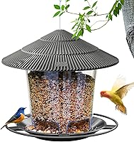 Vista 9 de Comedero para pájaros colgante al aire libre para semillas de aves silvestres, verde