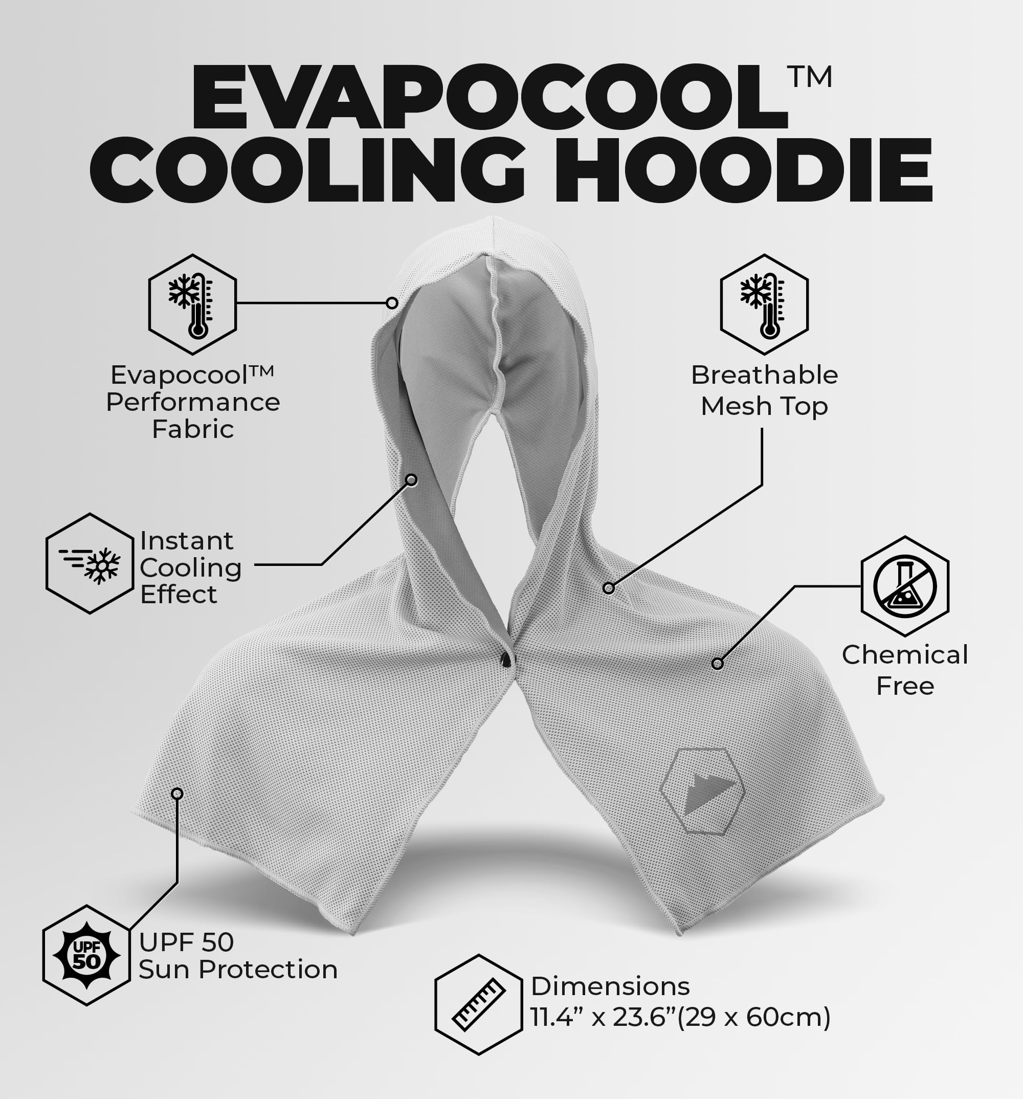 Tough Outdoors Cooling Towels for Neck and Face - Cooling Towel for Hot Weather Gym Sports Extreme Heat - Cool Rag for Neck - Keep Cool in The Heat