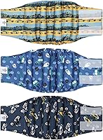 Vista 39 de CuteBone - Pañal para perro macho, talla mediana, DM11M