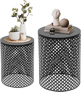 12 Small Backyard Furniture Ideas for Cozy Practical Seating 10 Outdoor Side Table, Nesting Side Table Set of 2 Decorative Garden Stools...