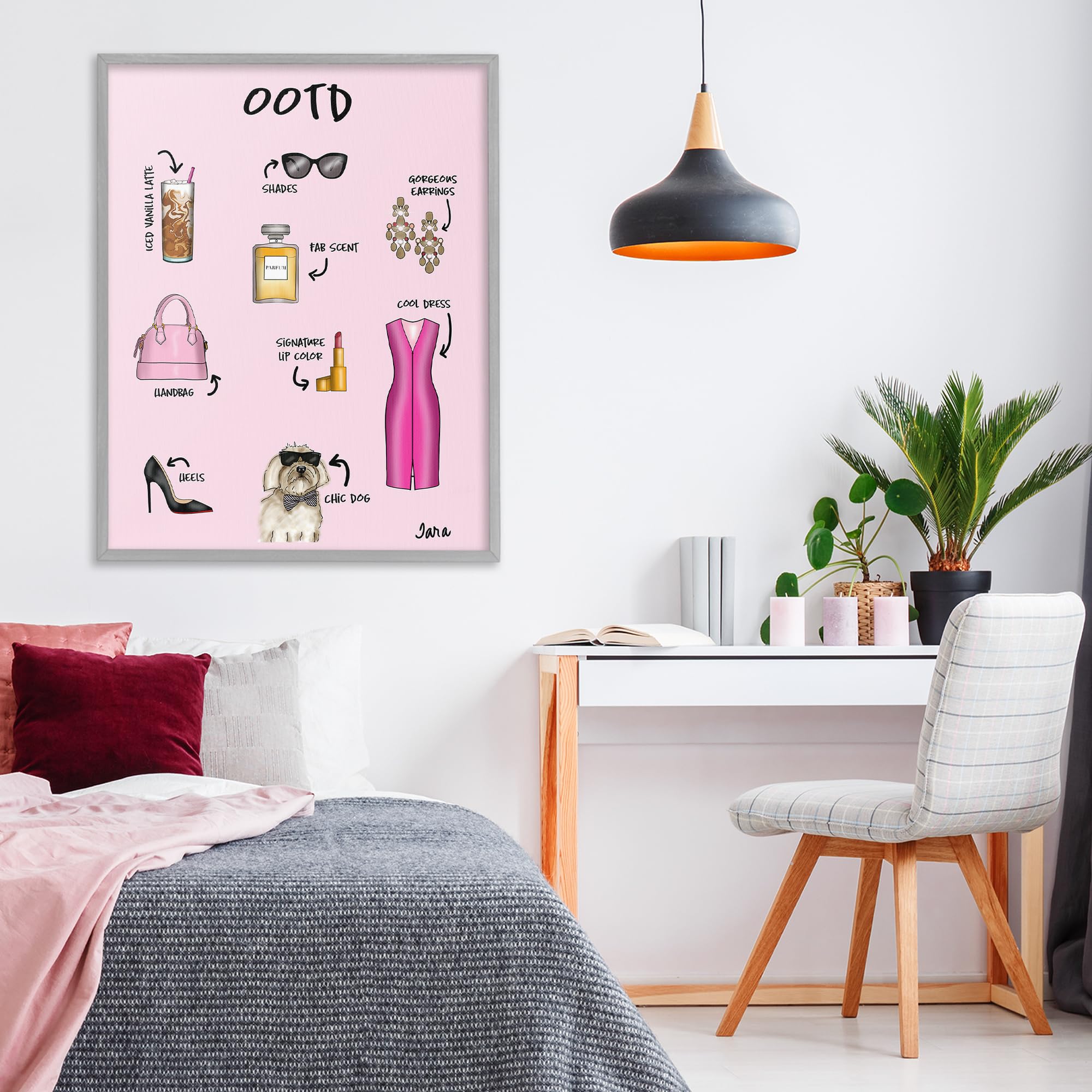 Conjunto femenino glamuroso y moderno, 61 x 76,2 cm, impresión Giclée