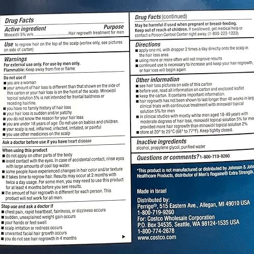 Miniatura 4 de Tratamiento de crecimiento del cabello extra fuerte para hombres, solución tópica de minoxidil al 5%, 2 onzas líquidas, paquete de 6 unidades de
