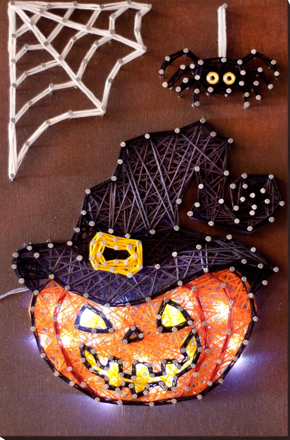 Wizardi Creative Kit/String Art - Pumpkin. DIY Kit. String Art Supplies and Patterns. Craft for Adults. Embroidery for Beginners. Home Decor. ABC-024 Abris Art