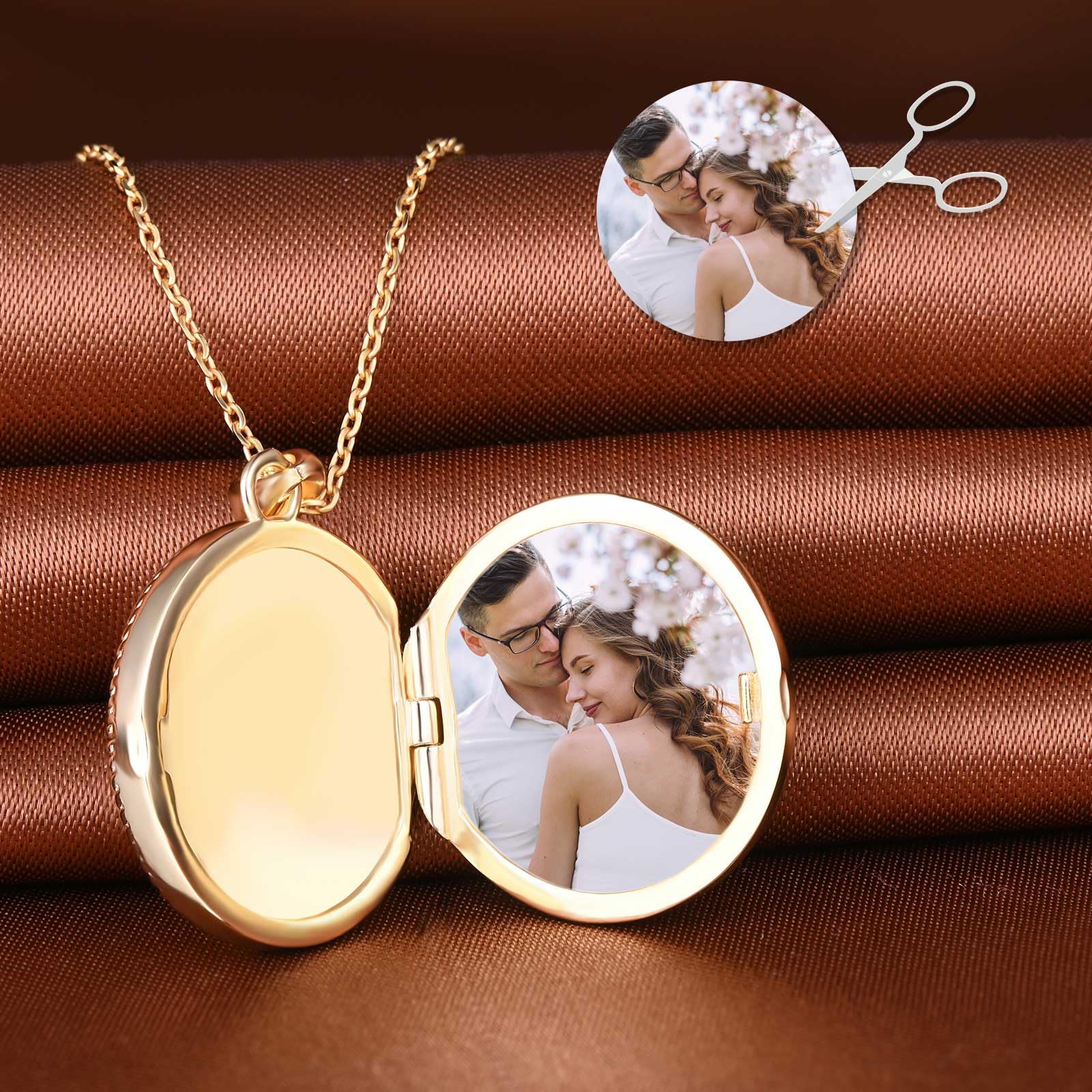 MicLee Collier Photo Médaillon en Argent 925 Femme Fille Pendentif Locket Arbre de Vie Breloque Ouvrable Ronde Collier Amulette Mémorial Bijoux Elégant