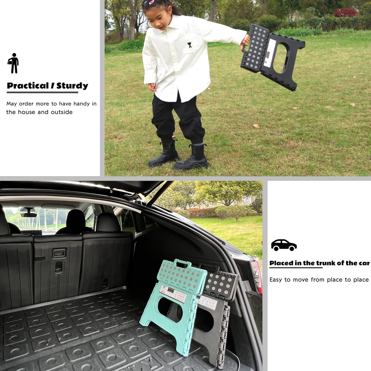 Usmascot Marchepied Antidérapant,robuste Et Sûr U2013 Peut Supporter Jusqu'à 160 Kg U2013 ,échelle Pliante