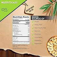 Vista 2 de Nut Cravings - Anacardos tostados ligeramente salados - Jumbo, enteros (48 onzas - 3 libras) empacados frescos en bolsa resellable - Snack de nueces