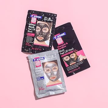 T-Zone Charcoal & Bamboo Ultra Purifying Black Peel Off Mask (10ml) - Unblock Pores and Peel away Blackheads. Moisturise & Soften Skin.