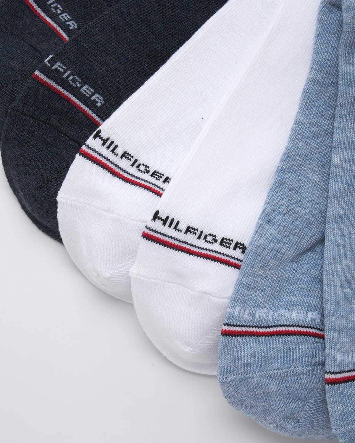 Tommy Hilfiger Mens No Show Socks - 10 Pack Cotton Blend Performance Stretch Athletic Invisible Liner Low Cut Socks for Men