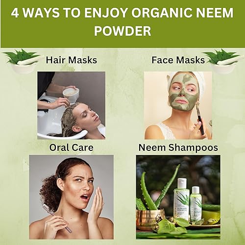 Miniatura 3 de SPICY ORGANIC Polvo de neem  4 onzas  Certificado USDA orgánico  Sin OMG  Polvo de hojas de neem secas frescas para cabello y piel saludables