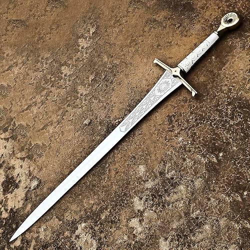 Miniatura 2 de Anillo de poder Elendil espada hecha a mano con acero inoxidable, incluye una funda protectora de cuero perfecta para cosplay