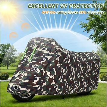 Waterproof Durable Motorbike Cover for Yadea VoltGuard Pro|All-Weather Outdoors Motorcycle Cover|Sun, Snow, Rain, dust Prevention|with Lock Holes