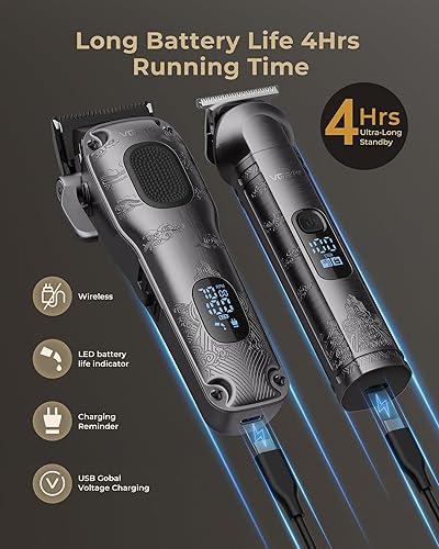 Miniatura 5 de Hair Clippers for Men Professional, Cordless Hair Clippers for Hair Cutting, Mens Clippers and Trimmers Set, Electric Hair Trimmer for Men with