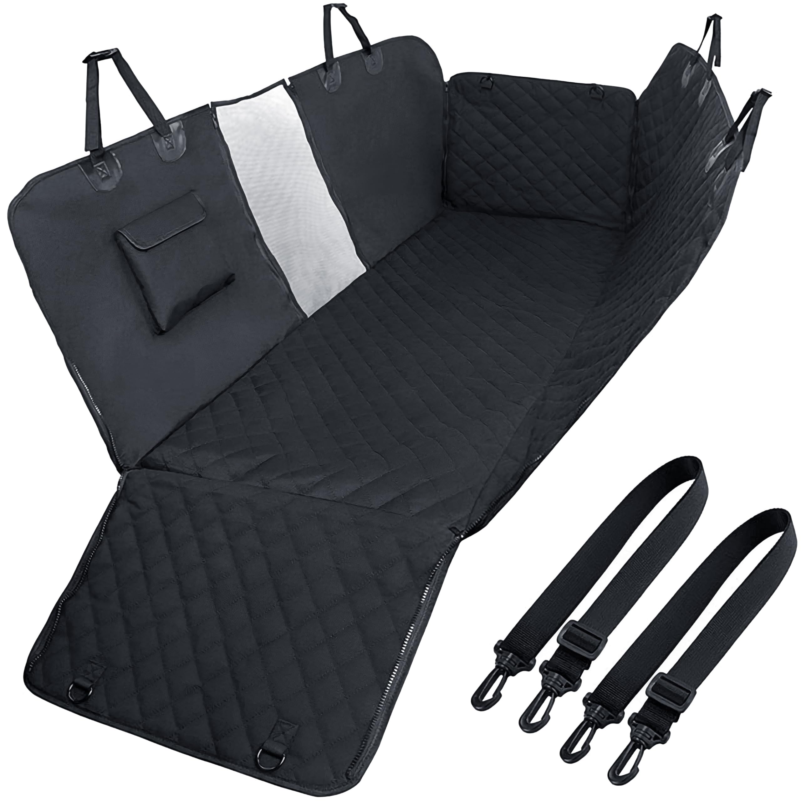 Rinling coprisedile auto per cani, coperta impermeabile per cani coprisedile auto posteriore antiscivolo per cani con protezione laterale e finestra di visualizzazione per auto furgone SUV