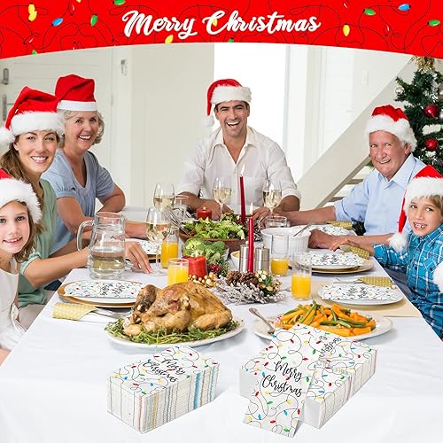 Miniatura 6 de Servilletas de Navidad desechables de papel de Navidad, toallas desechables para invitados de Feliz Navidad, servilletas de cena de diseño para