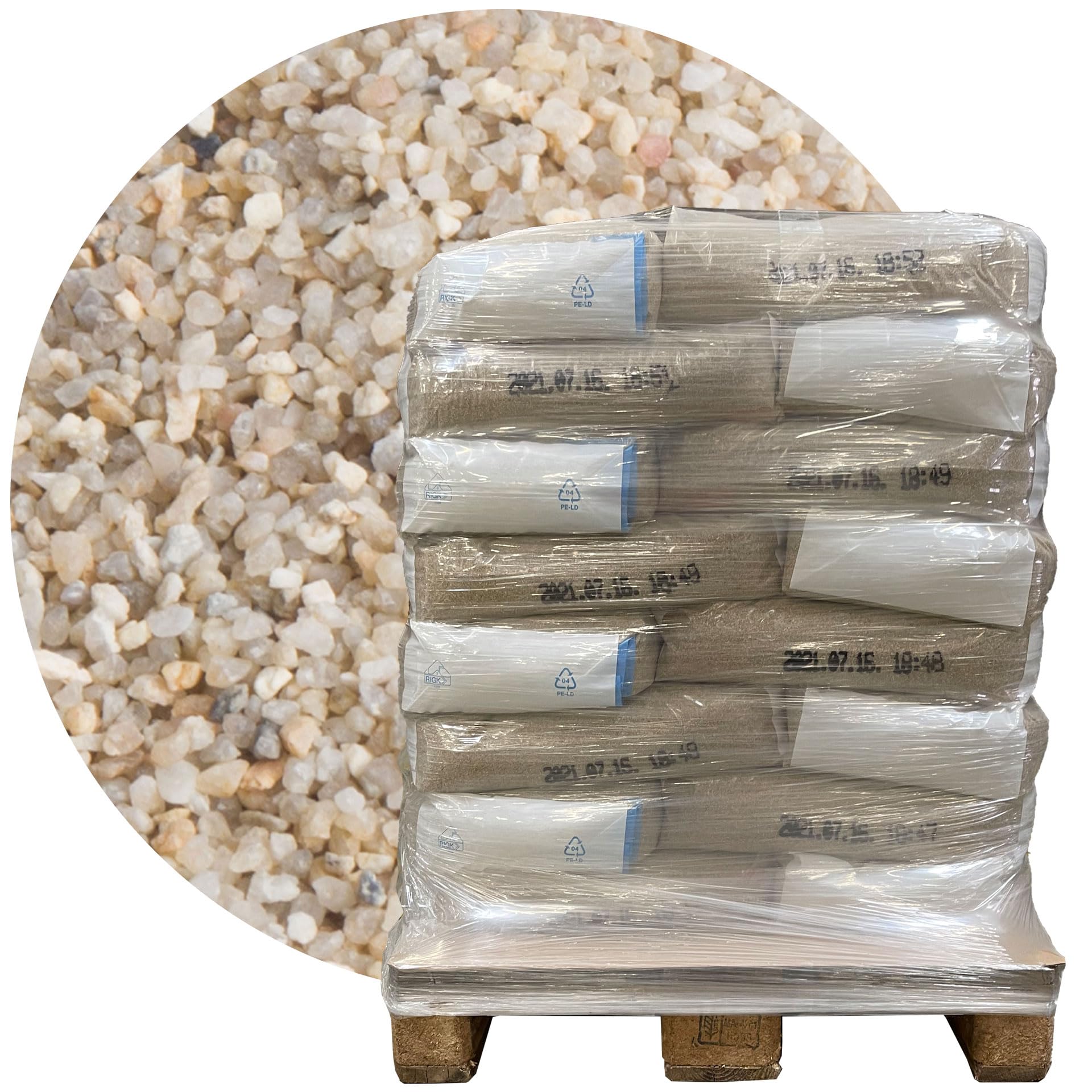 Schicker Mineral Rasensand 0,8-1,6 mm 1000 kg 40x25 kg Palette, Quarzsand
