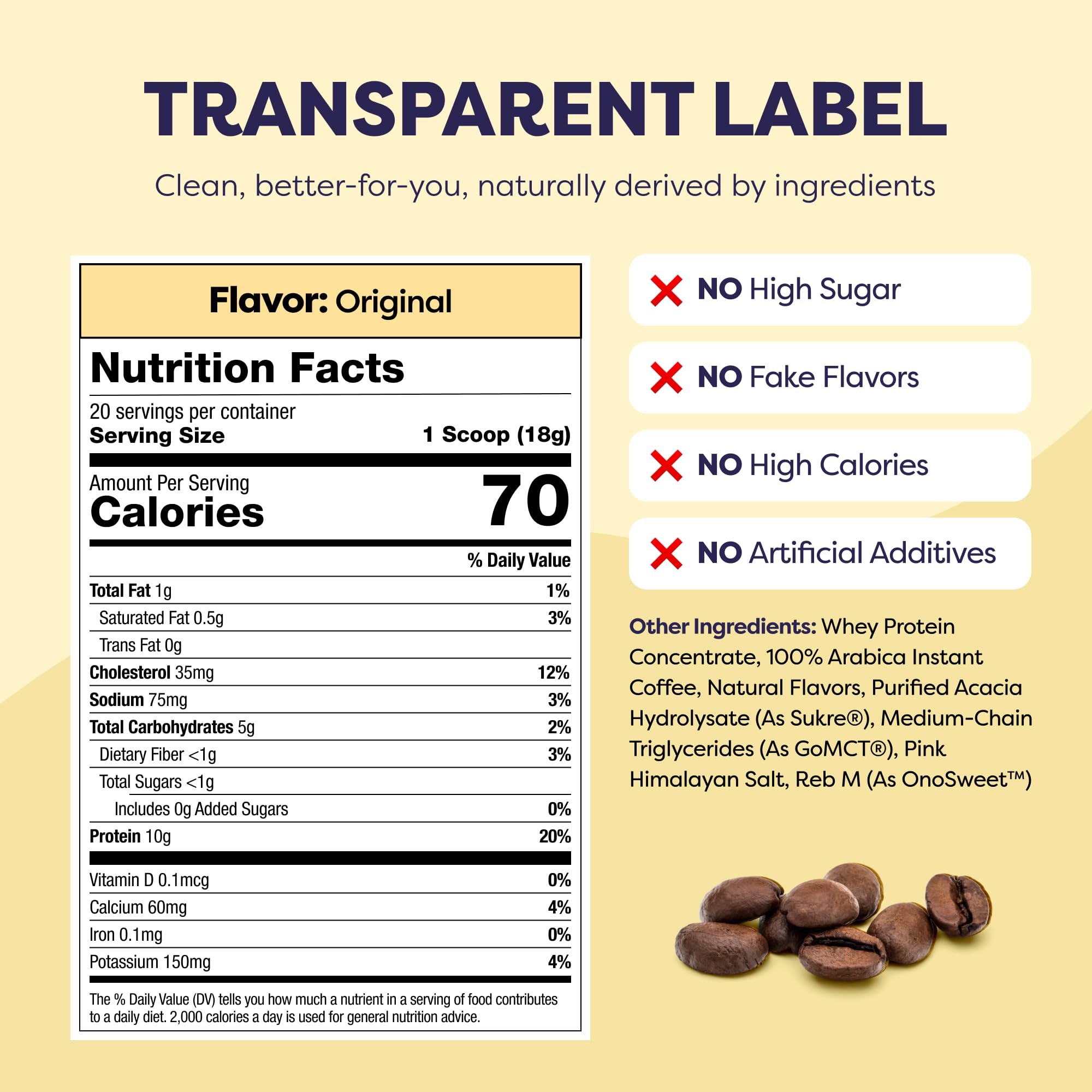 Original Protein Iced Coffee - Premium Whey Protein Instant Iced Coffees - 100 Natural Cold Brew - Zero — view 2