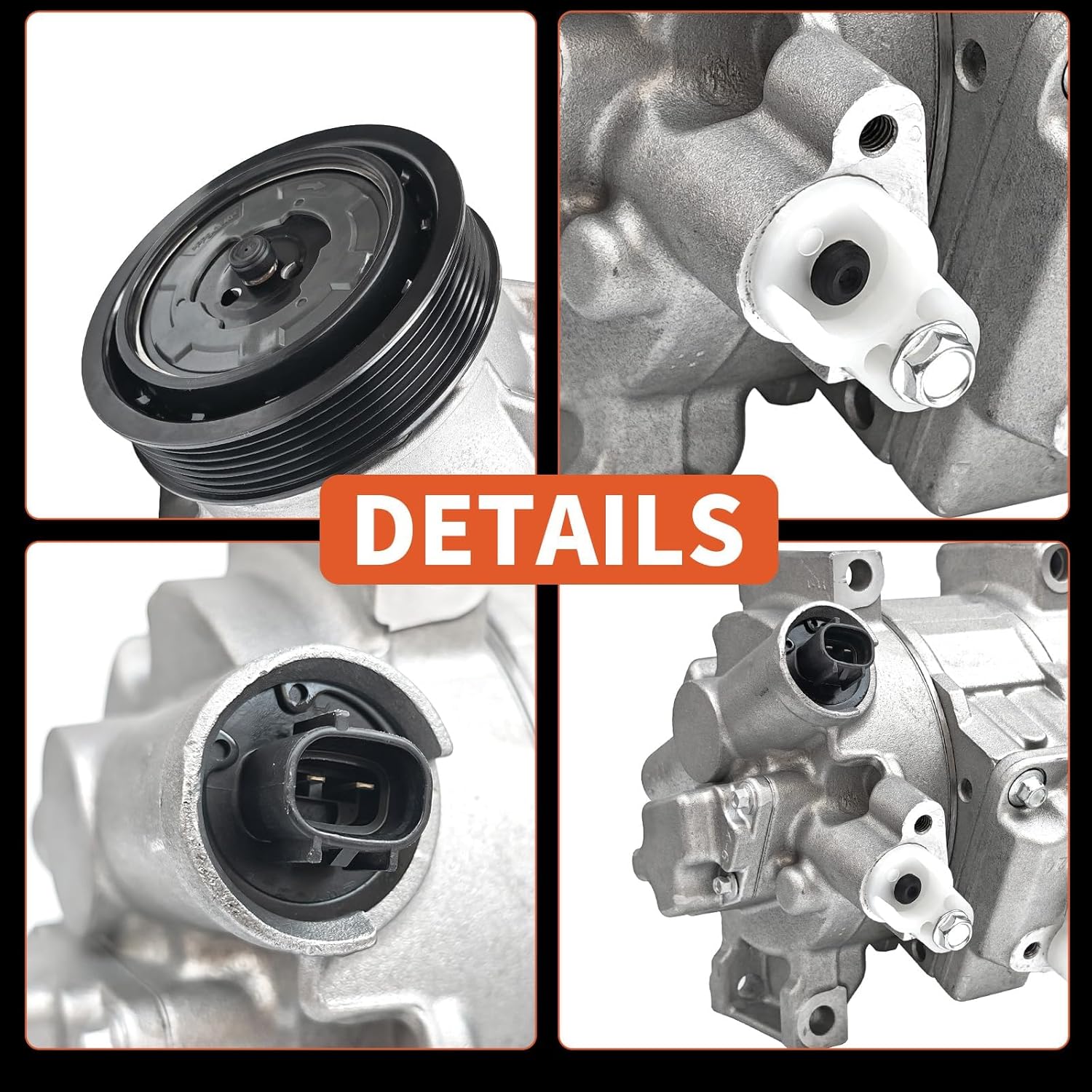 CO11210C Air Conditioning A/C Compressor with Clutch Compatible with 2009-2010 Toyota Matrix,2009-2010 Toyota Corolla,2008-2014 Scion xD，Replaces 8831002370, 8831002510