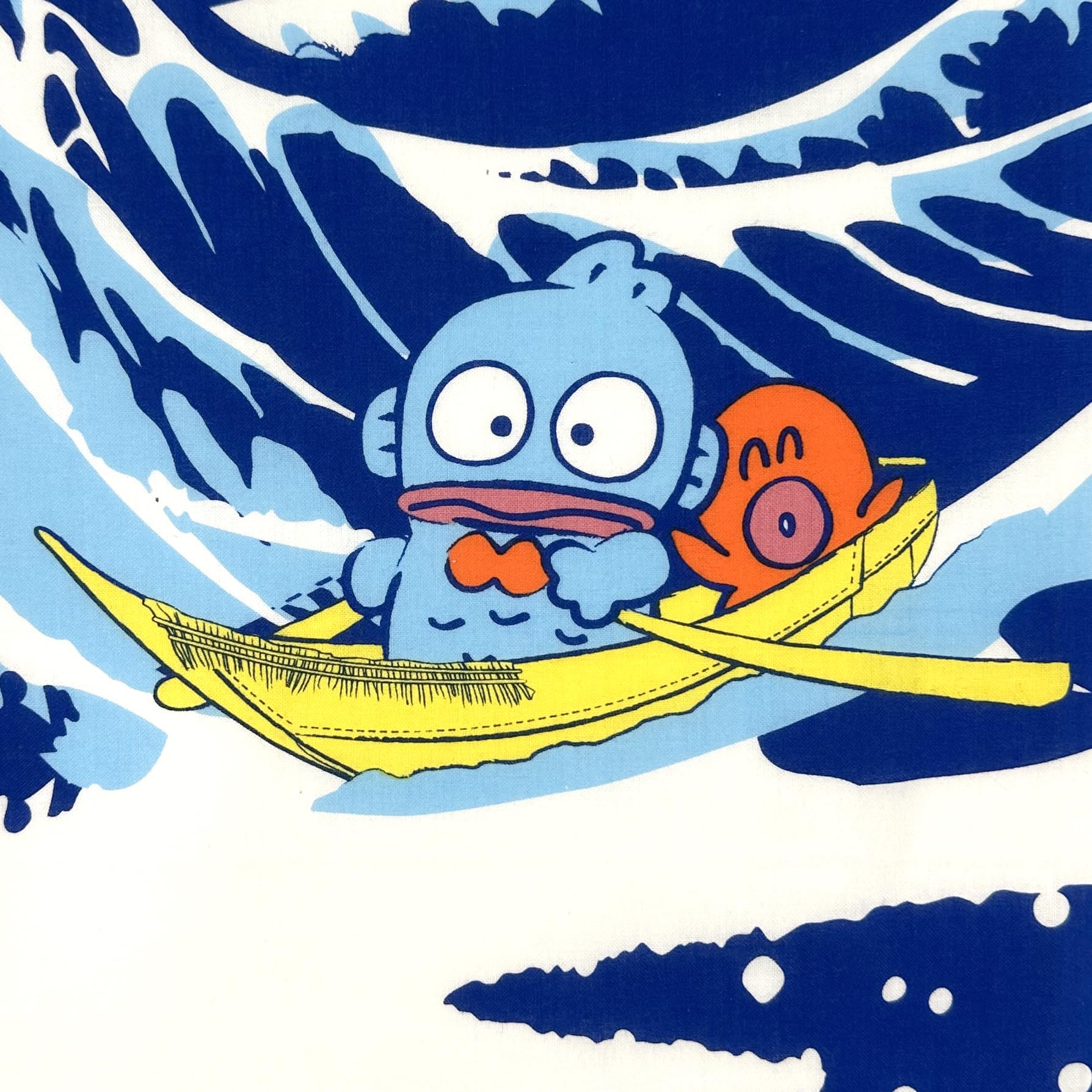 ハンギョドン　忍者もんじゃ　手ぬぐい　レア　昭和レトロ　サンリオ ハンギョドン 忍者もんじゃ 手ぬぐい レア 昭和レトロ サンリオ