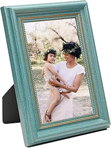 EcoHome 4x6 Picture Frame Antique Teal - Mount Desktop Display, Frames