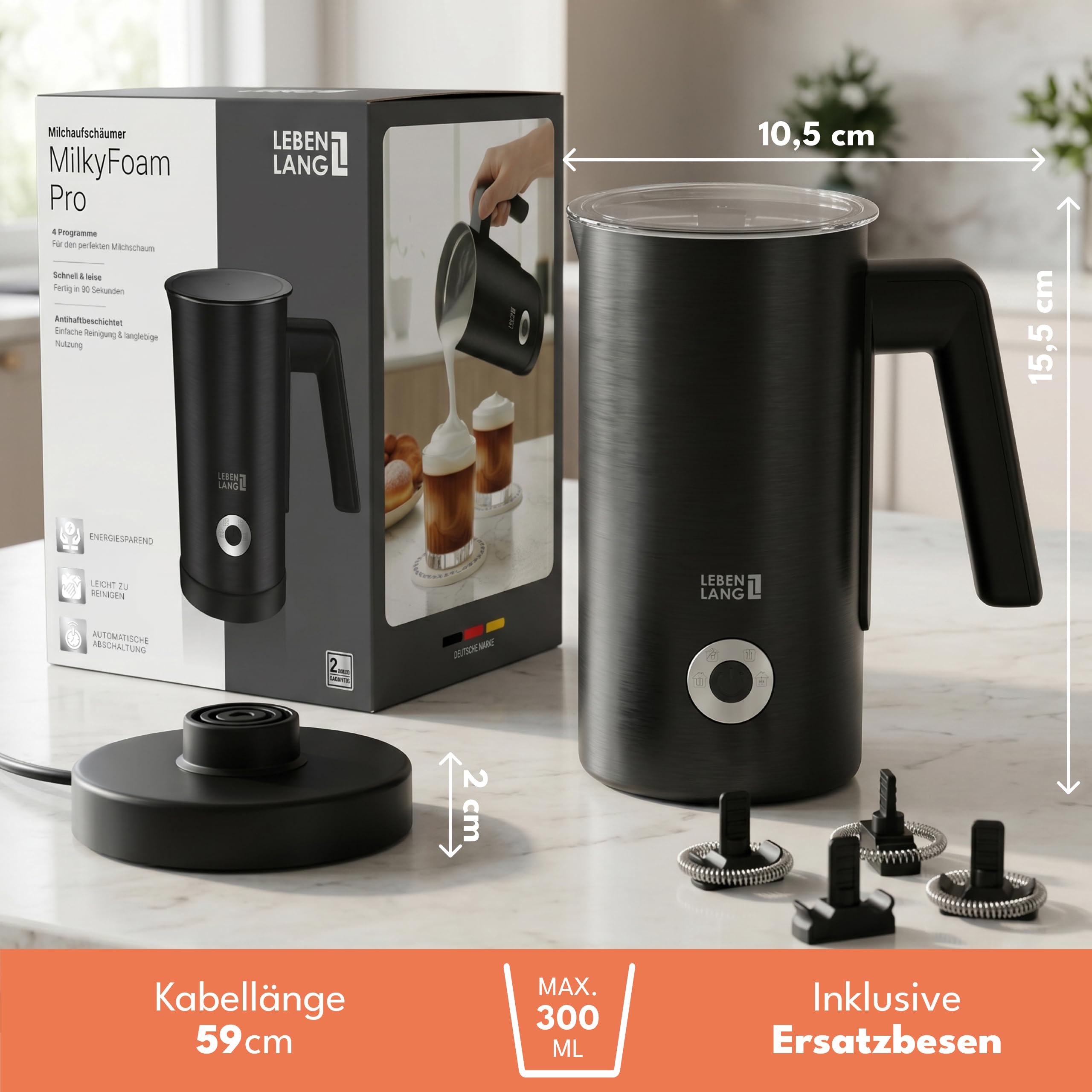 LEBENLANG Espumador de leche LBL1022S