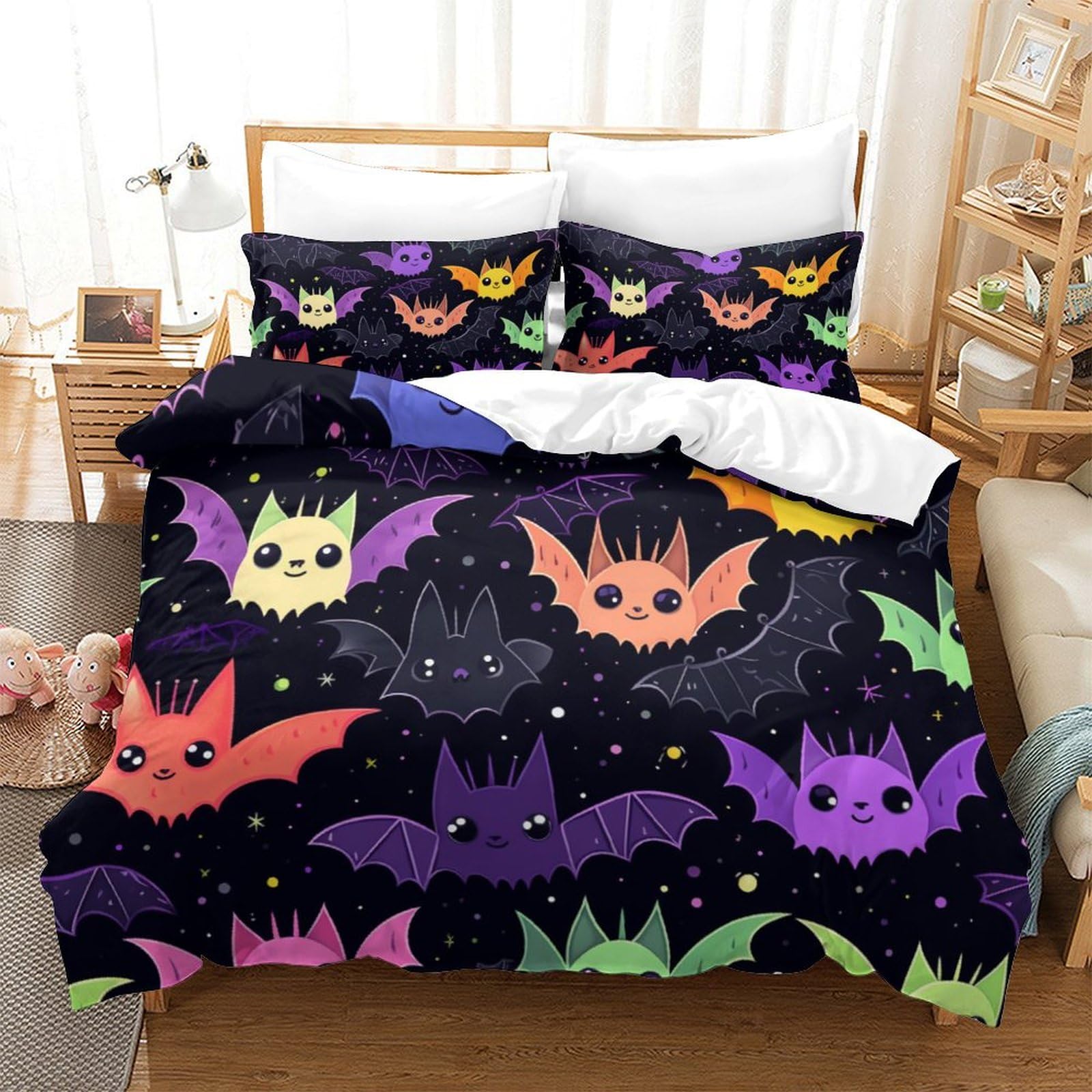 Housse de couette chauve-souris pour chambre d'ado : le style gothique moderne en 260x220