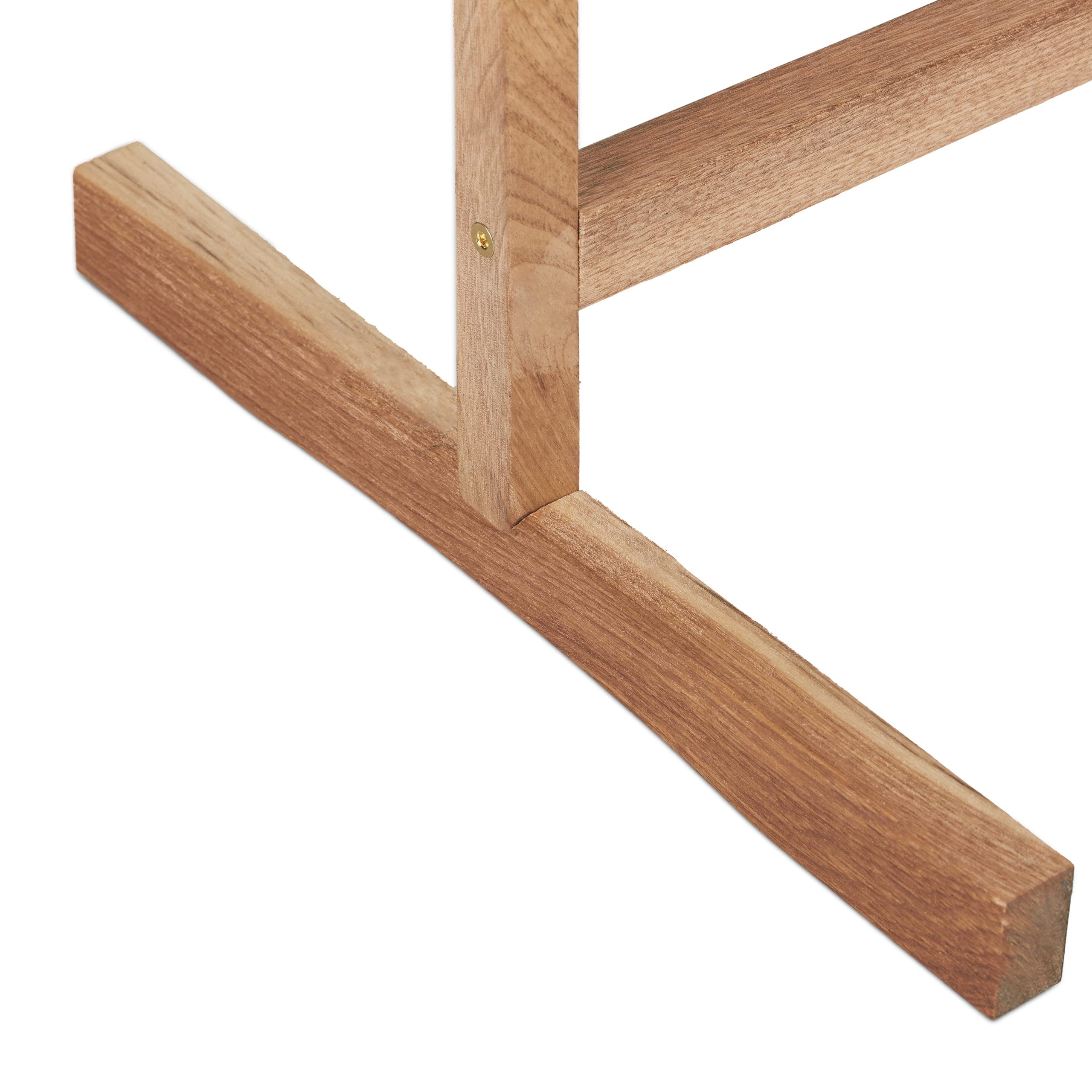 Relaxdays Portatoallas de Pie Madera de Nogal, Toallero con 4 Barras, 98 x 66 x 31 cm, Colgador Toallas, Color Natural