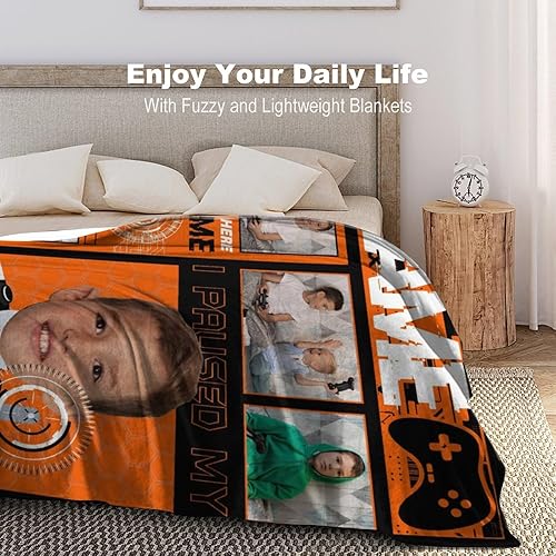 Miniatura 2 de Manta personalizada para jugadores de videojuegos para niños, manta personalizada con foto y nombre, manta personalizada de controlador de