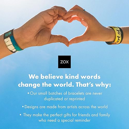 Miniatura 5 de ZOX Bracelets Stretchy Elastic Band with Motivational Affirmations and Beautiful Artwork, Great Gift for Men, Women, and Kids