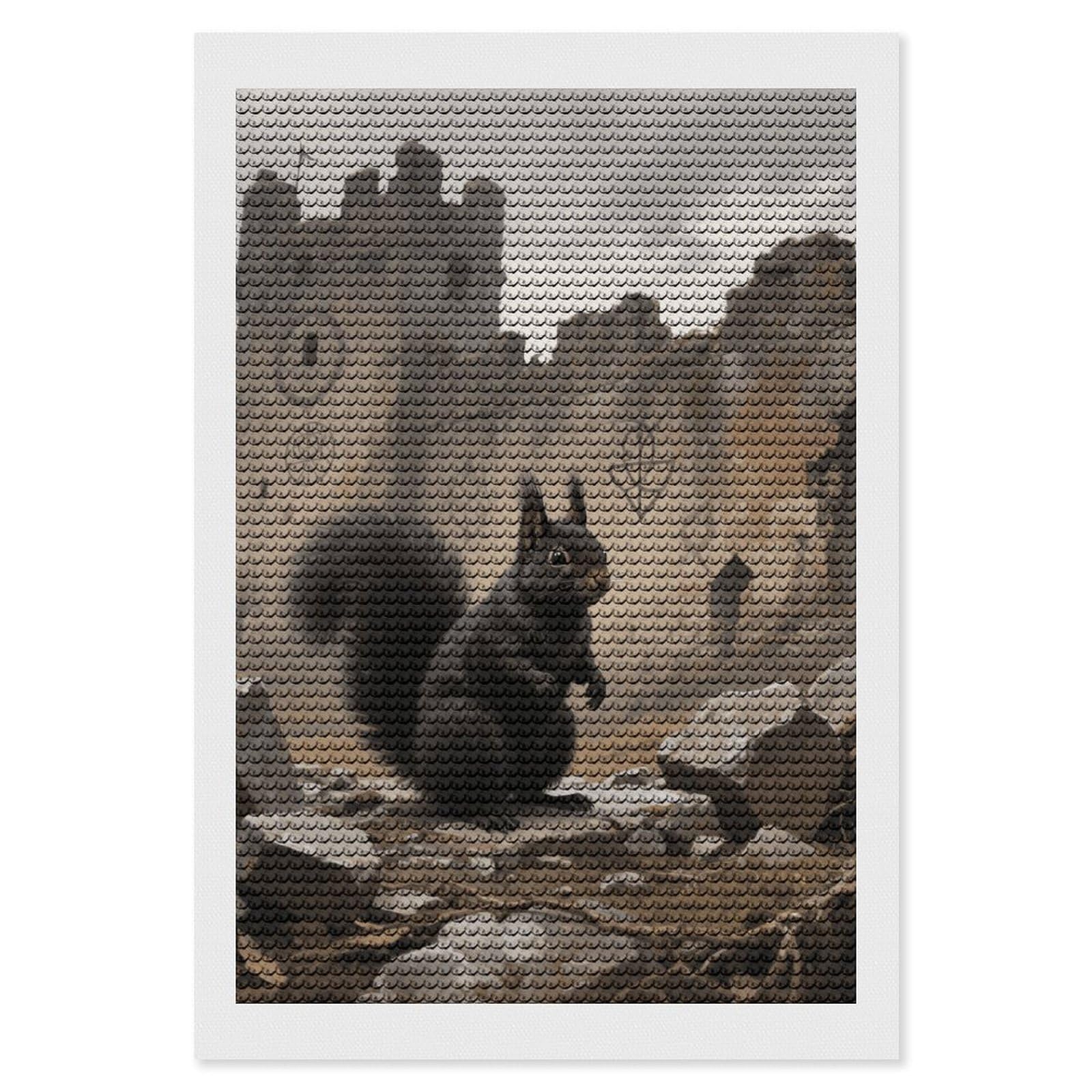DWVTSLH Squirrel Diamond Painting Kits for Adults, Personalized Diamond Photo Art Full Drill, DIY 5D Diamond Art Painting Kits for Beginners, Home Wall Decor 8"x12"