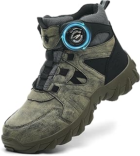 COOU Botas de segurança para homem mulher impermeável botas de trabalho com biqueira de aço sapatos de segurança leves 37-45 UE