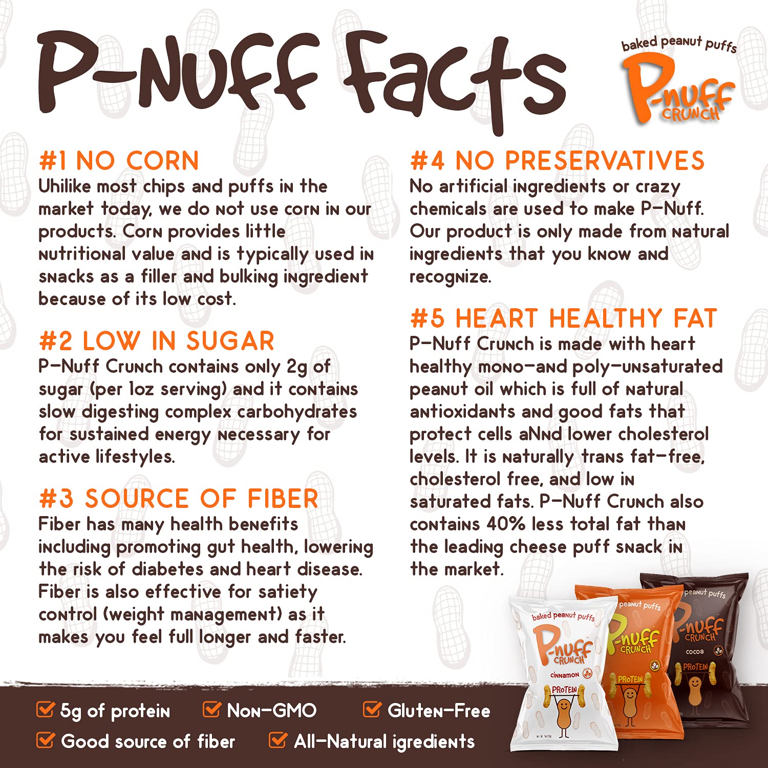 Pnuff Crunch Baked Peanut Puffs Healthy, Low Carb Peanut Butter Puffs, Complete Vegan Protein