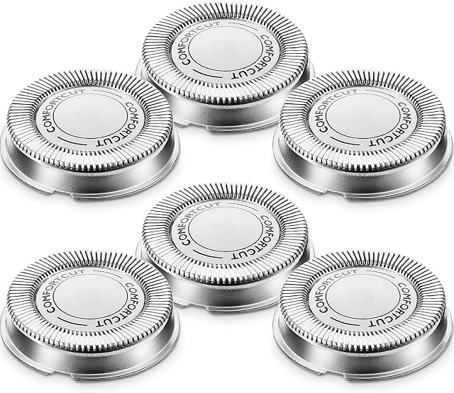 Mudder 6 Pcs SH30/50/50 Shaver Replacement Heads Compatible with Philips Electric Shaver Series 1000, 2000, 3000, 5000 and Model AT8xx/AT7xx/PT8xx/PT7xx Style with Pointed Blade, Non-Original