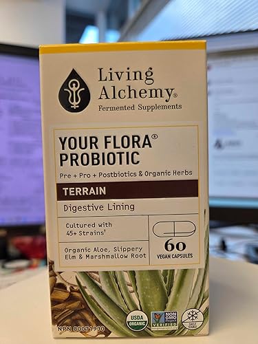 Miniatura 2 de Your Flora Probiotic Terrain - Probióticos sin OMG con soja fermentada, aloe vera y olmo resbaladizo para el equilibrio intestinal y la digestión -