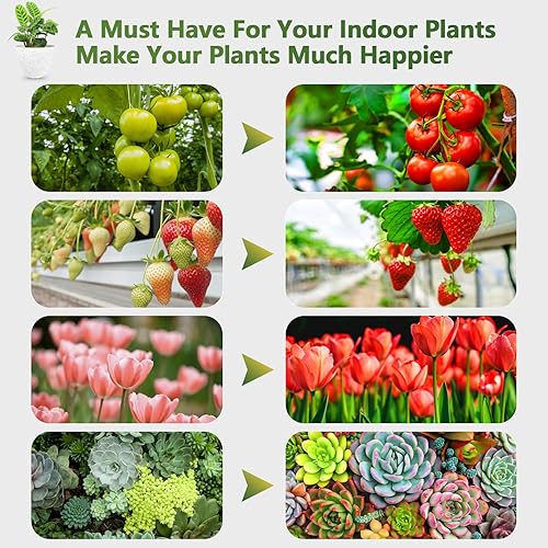 Miniatura 4 de Luz LED de crecimiento, 3 cabezales de luz de espectro completo con abrazadera para plantas de interior y arranque de semillas, 10 niveles