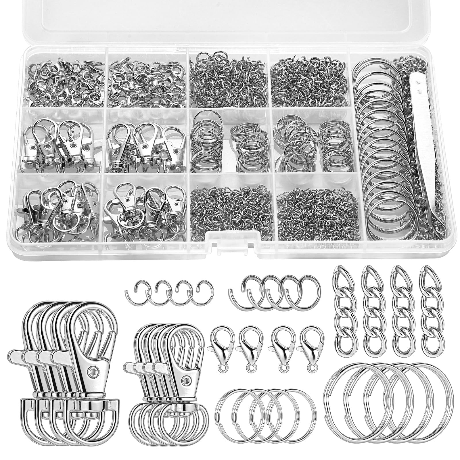 Amazon.com: BESARME 1130PCS Keychain Making Kit Jump Rings for