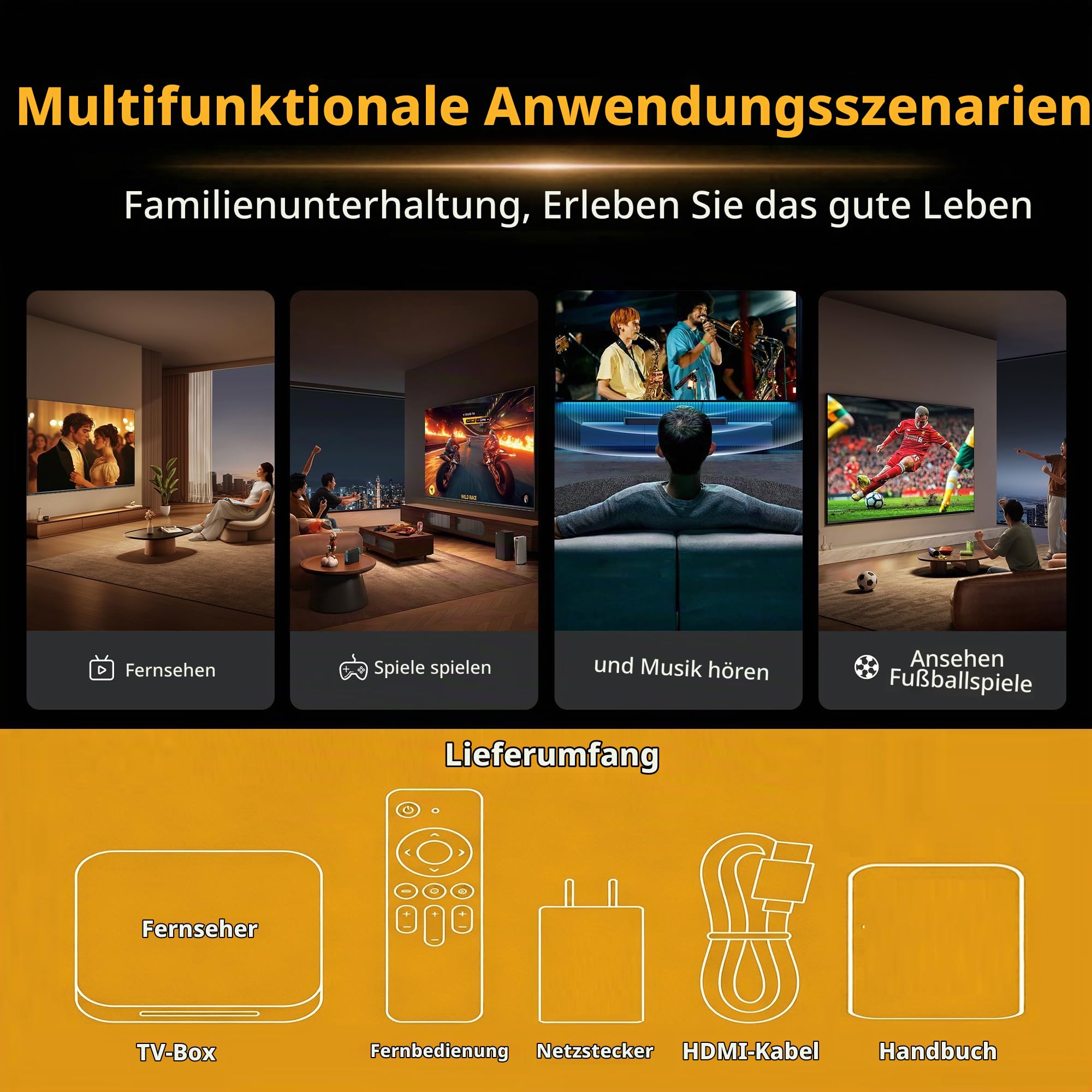 HS86 PRO13 TV Box Android 14.0, 2026 Neue Android Box RK3528 4 GB 64 GB Unterstützt 4K 8K 2,4/5,8 GHz Dualband WiFi6 HDR10+ 100M Ethernet BT5.0 Internet TV Box Smart mit Bluetooth-Sprachfernbedienung