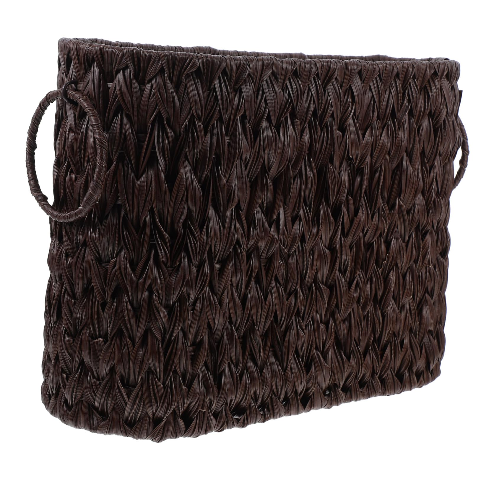 Unomor Rustic Weaving Basket Large Capacity Storage for Magazines Books Newspapers Decorative Floor Organizer