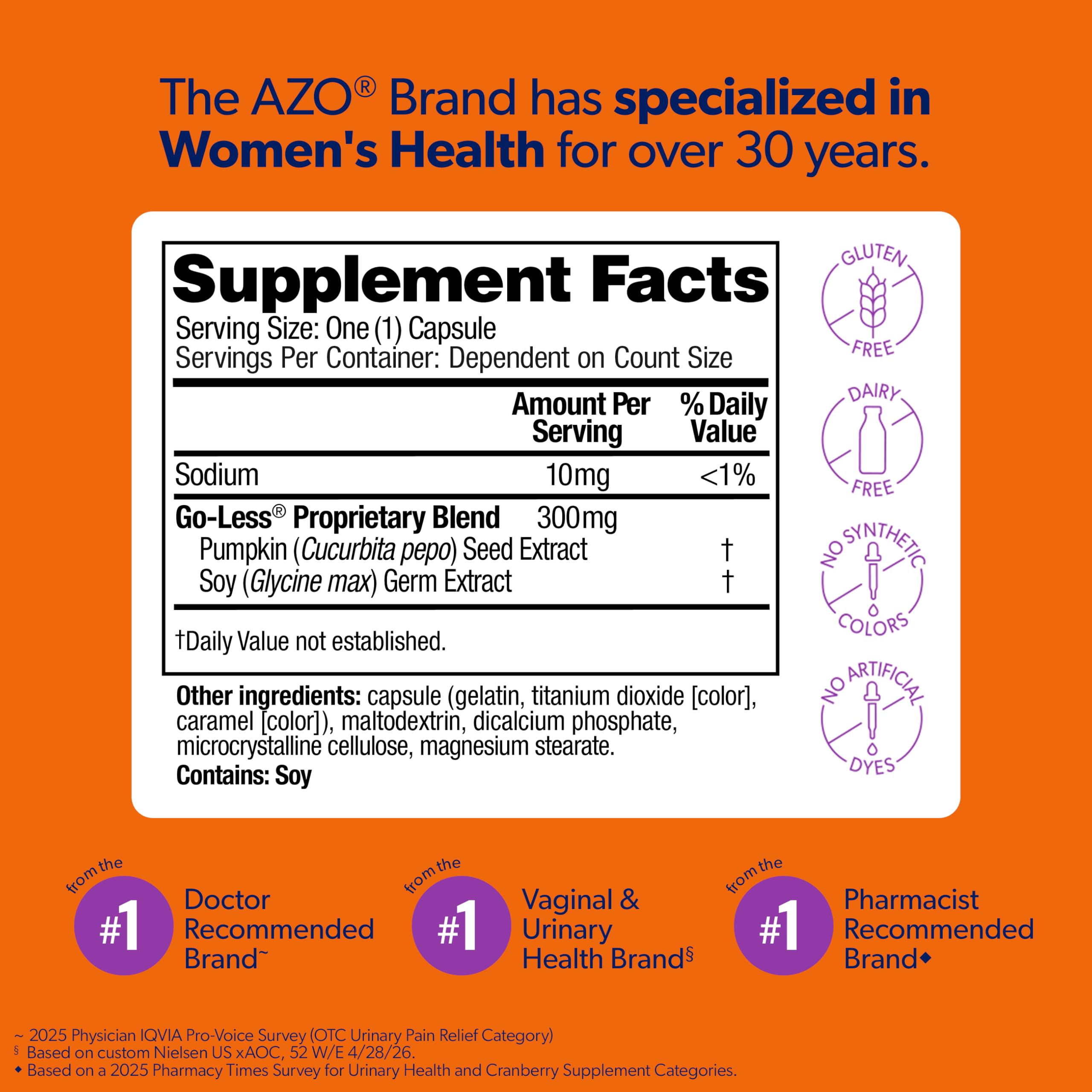 AZO Bladder Control with Go-Less Daily Supplement for Men & Women, 72 Ct — Amazon image 6