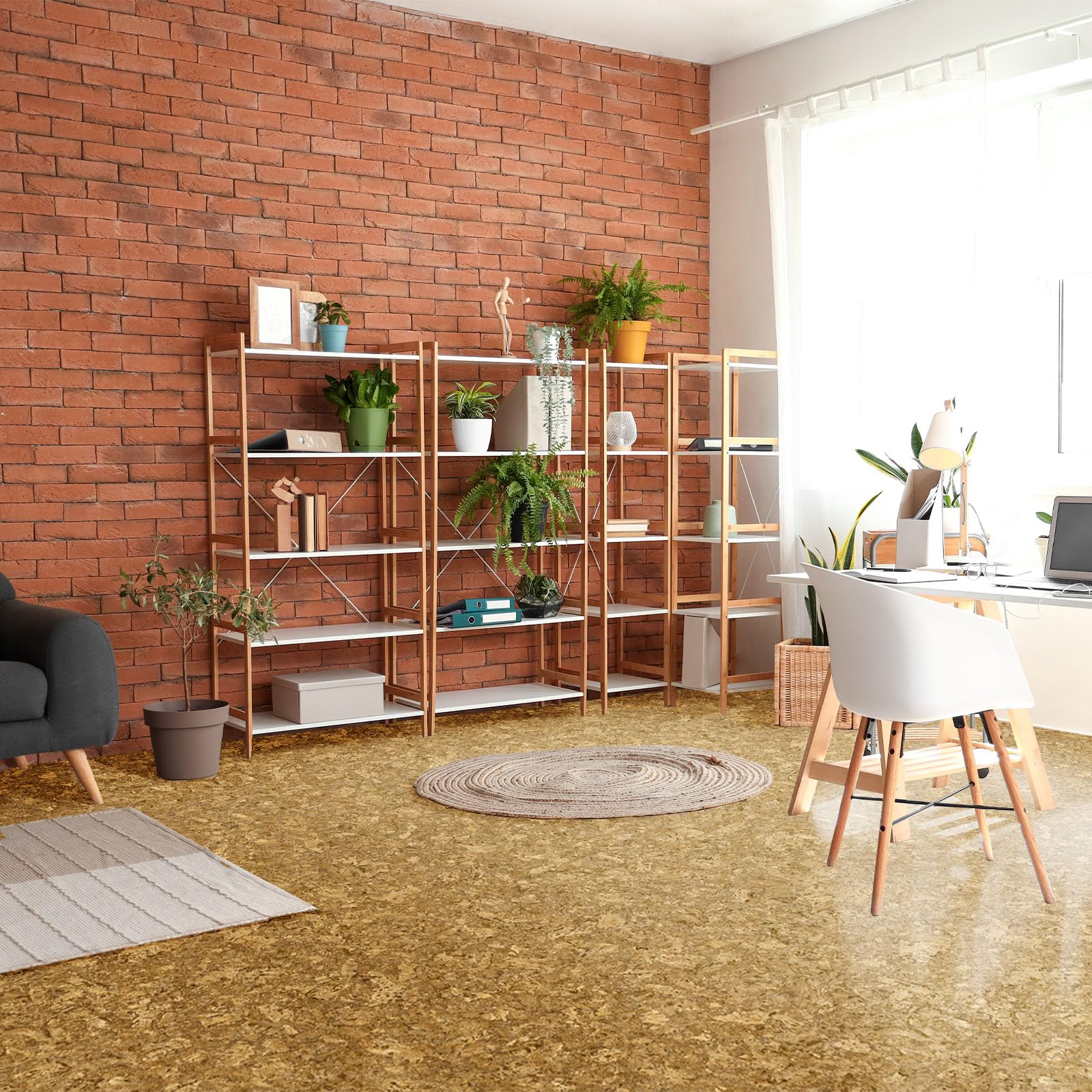 casa pura Suelo de vinilo en muchos diseños, venta por metro, aspecto de madera, baldosas, piedra, suelo de PVC, revestimiento de vinilo para cocina, baño y salón (Kyara 620M, 100 x 250 cm)