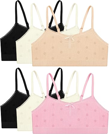 Ultra-Comfy Seamless Bralette for GirlsButtery Soft Ribbed & Jacquard,No Padding Effortless Comfort & Style