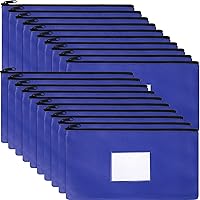 Vista 9 de 20 bolsas de dinero con cremallera de 11 x 6 pulgadas, bolsa de dinero de seguridad a granel con ventana transparente, cartera de dinero de cuero