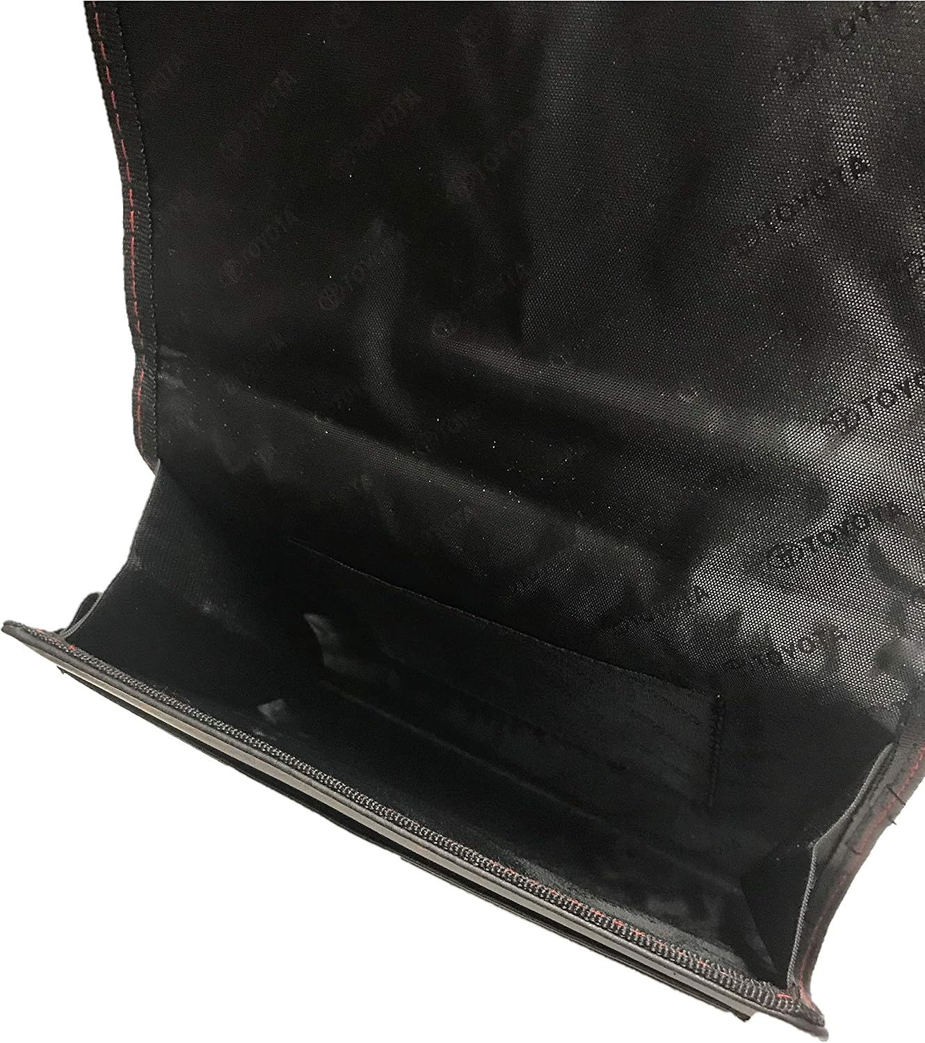 Toyota Genuine Leather RFID Protected Unisex Adults Car Owner's Wallet Portfolio, Black, Minimalist, Embossed, Zipper Closure, 9x7.5x0.5 inches