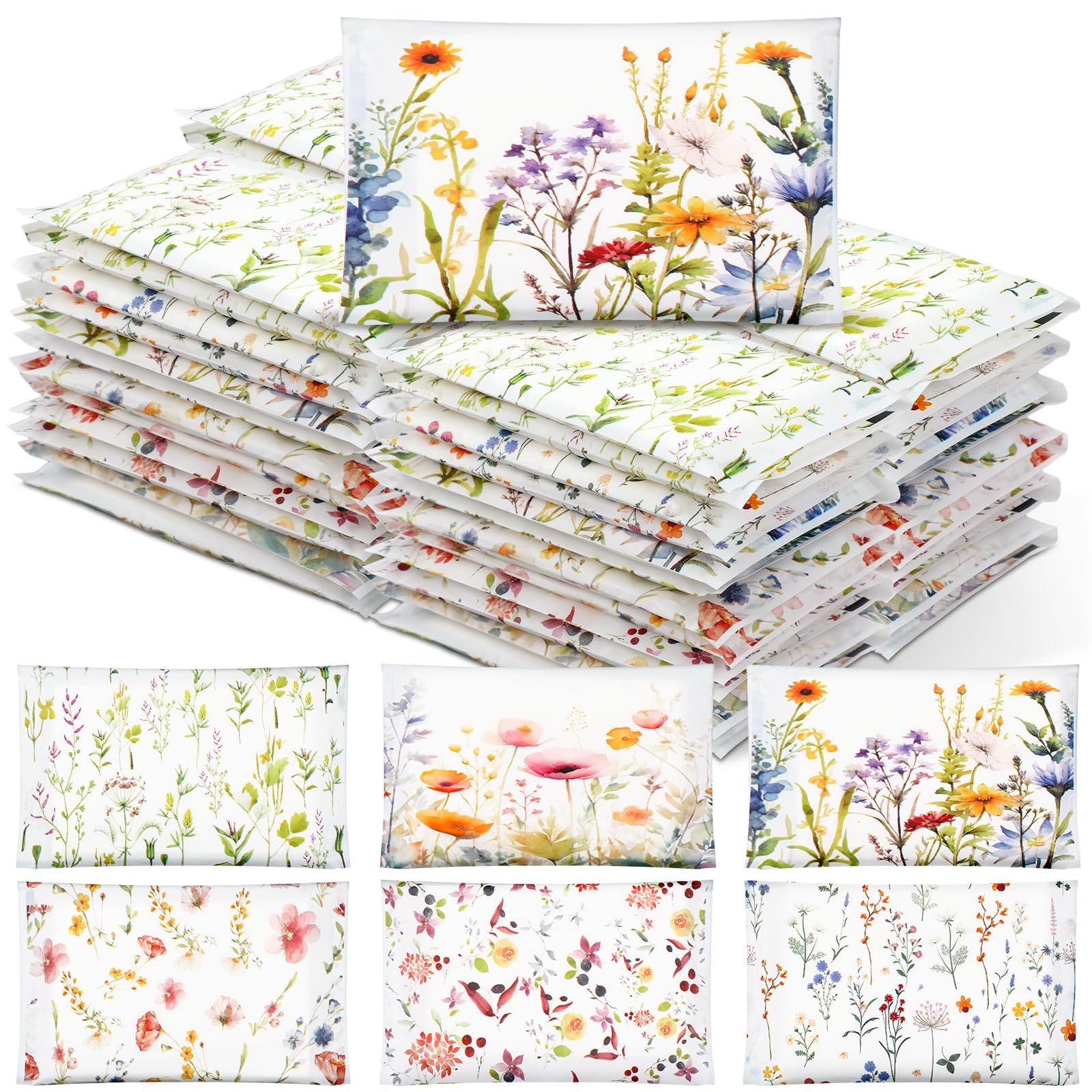 48 Packs Wildflower Pocket Tissues Bulk Slim Facial Tissues