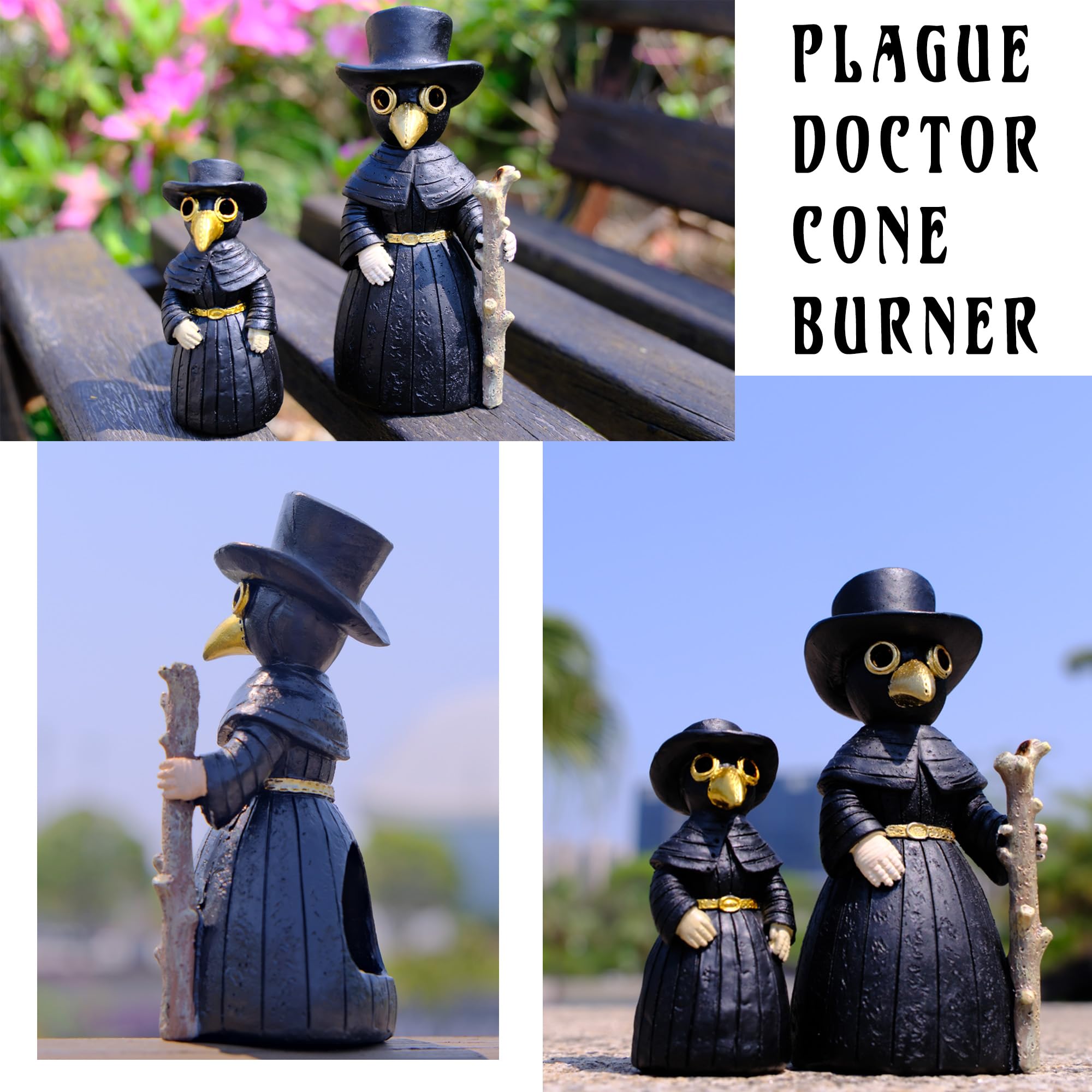 置物　ペスト医師　インテリア Amazon.co.jp: 2024 アップグレード ペストドクター香ホルダー、ペスト