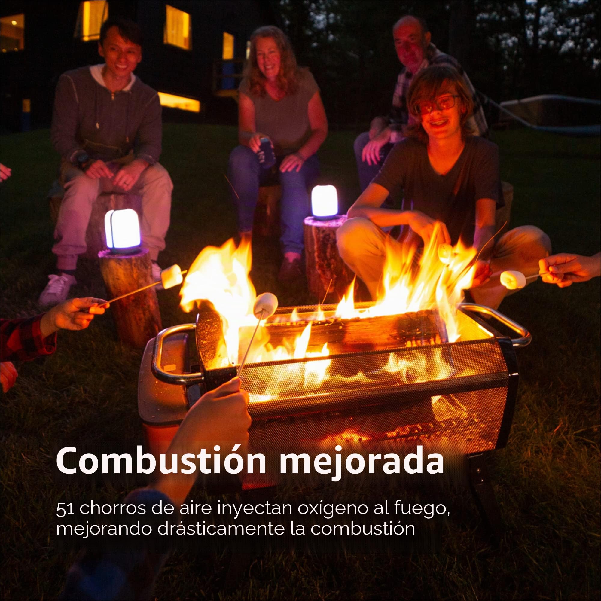 BioLite FirePit+ - Parrilla y Hoguera sin Humo para Exteriores, rectangular, negro