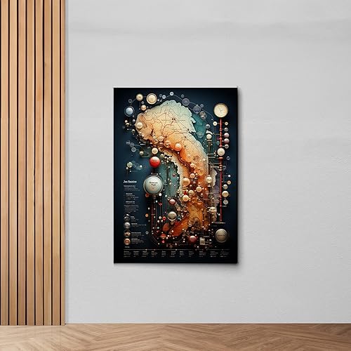 US Map Wall Art, Classroom Decor,USA Map, Kids Room Wall Art, Geography Wall Art, US Map of America Print, Kids Room Map, home decor, Canvas Wall