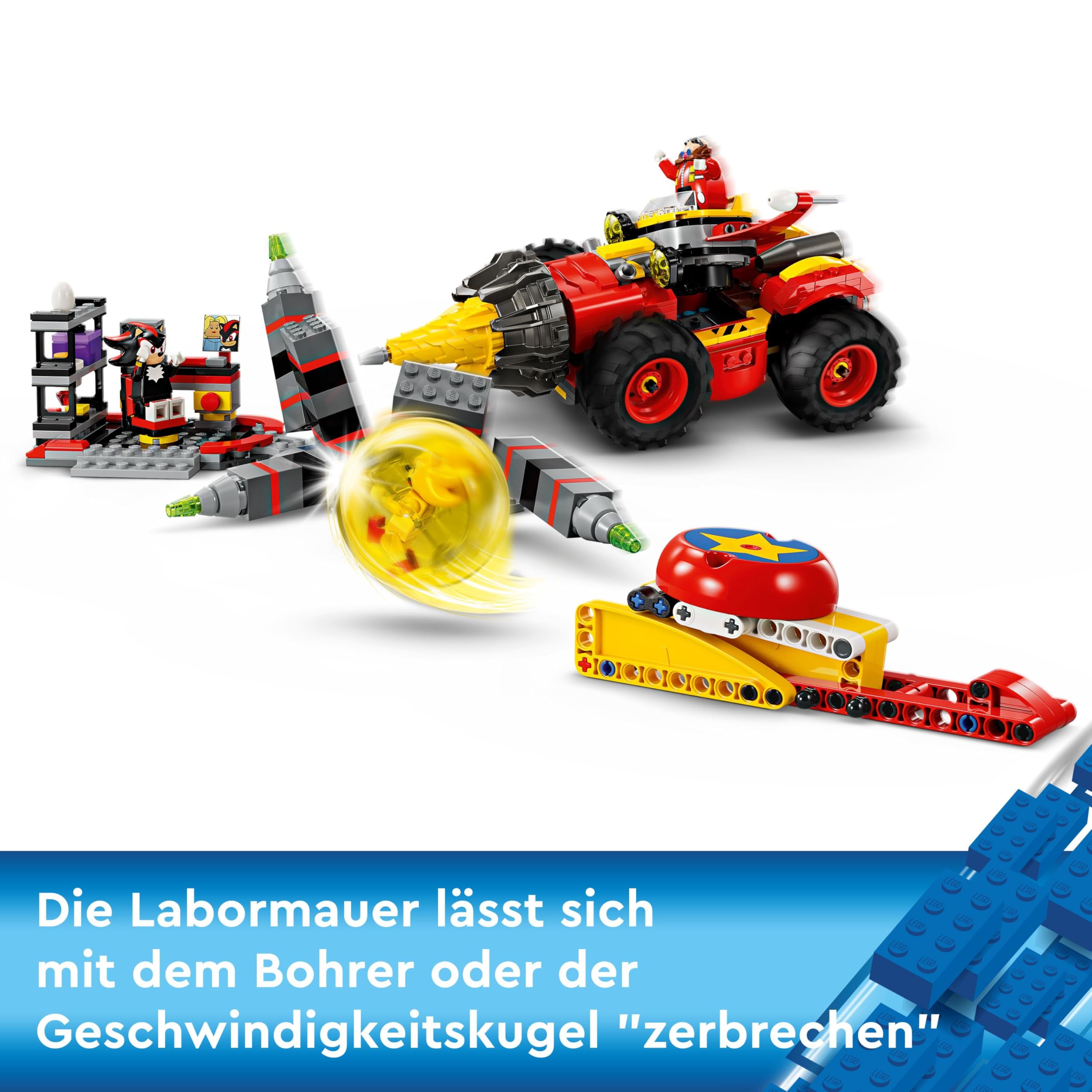 LEGO Sonic the Hedgehog Super Sonic vs. Egg Drillster, Abenteuer-Spielset zum Videospiel, Geschenk für Kinder, Set mit Shadow und Dr. Eggman für Jungen und Mädchen ab 8 Jahren 76999